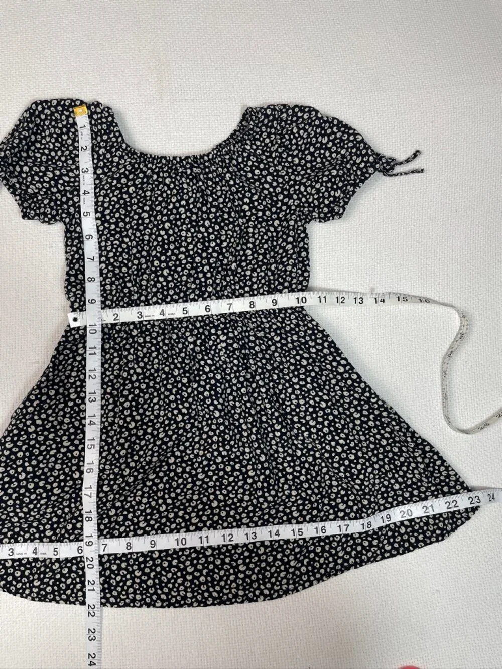 Cat & Jack Girls XS 4/5 Leopard Print Off Shoulder Dress Flutter Sleeve